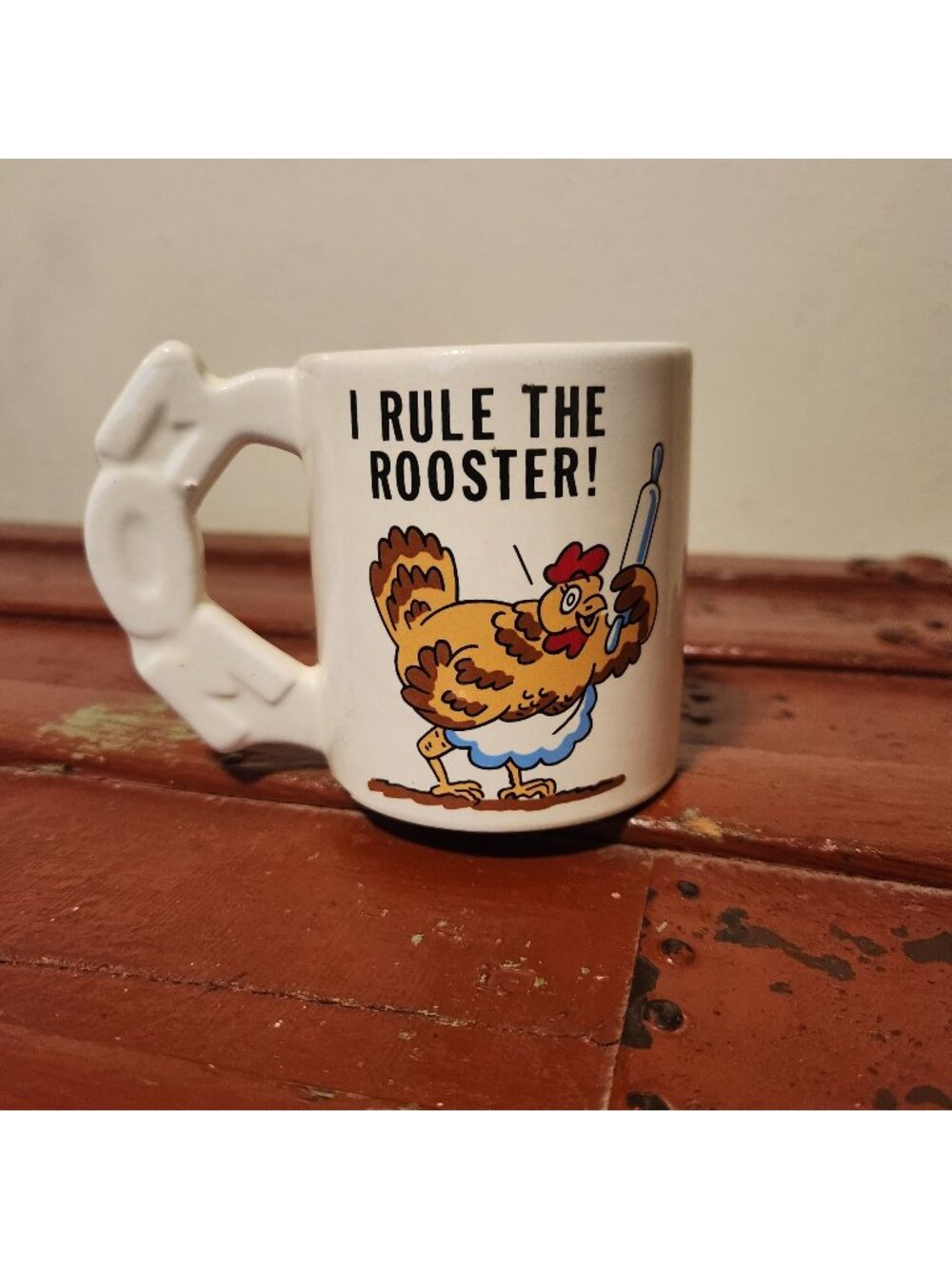 Vintage Mom Mug I Rule The Rooster!!
